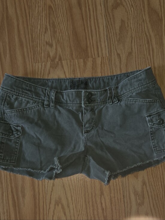 American Eagle Outfitters Pants - American Eagle Outfitters Green Cargo Cutoff Shorts